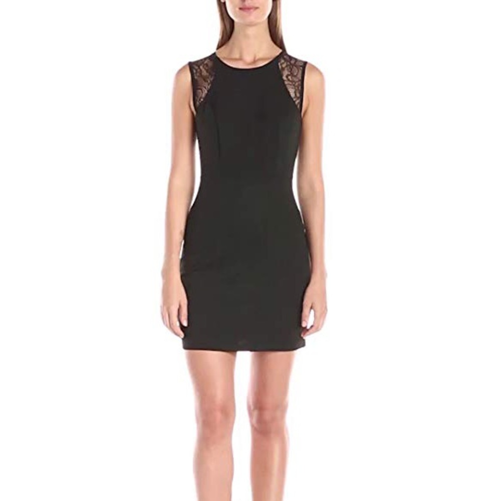 BCBGeneration Lace Insets Ponte Sheath Dress NWT